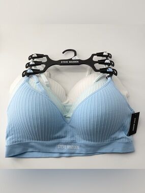 Steve Madden Support Padded Pullover  Bras Set of 3 Yoga Gym Comfortable Size L